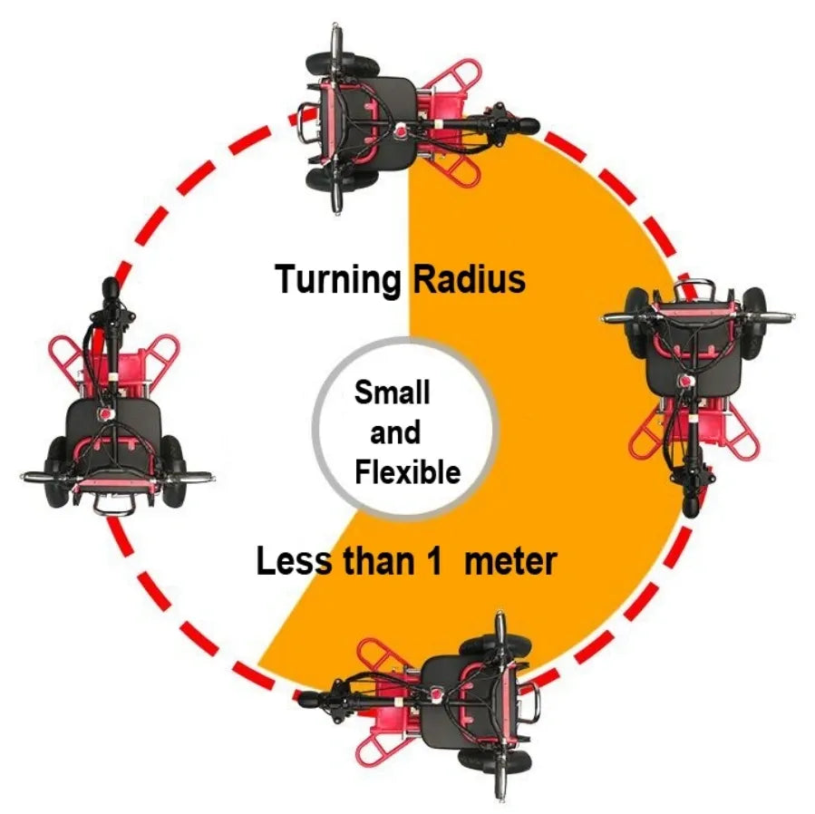 3-Wheel Mobility Scooter - Rear Wheel Drive